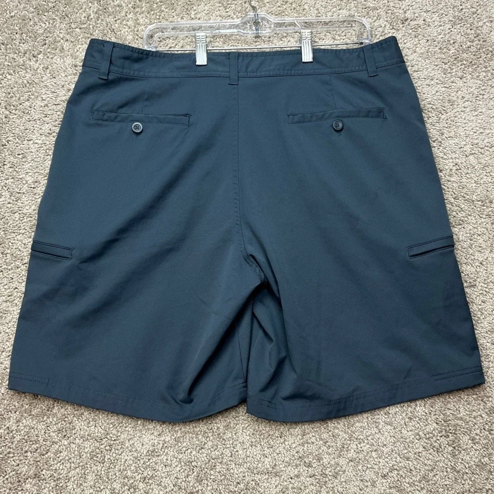 Champion Shorts Mens 40 Navy Blue Side Zip Pocket Flat Front Performance Golf